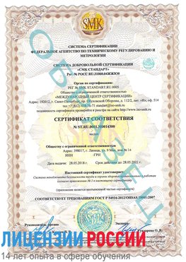 Образец сертификата соответствия Орлов Сертификат OHSAS 18001